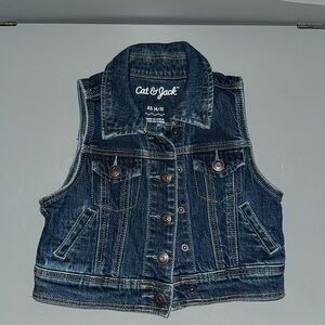Blue denim kids vest